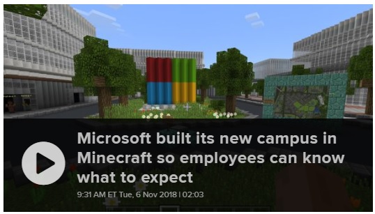 Microsoft employees can use Minecraft to see how the company’s upgraded campus will look