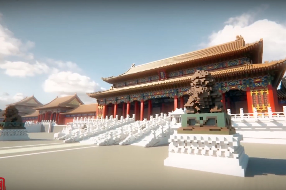 Minecraft replica of Forbidden City covers a grid of 100 million blocks