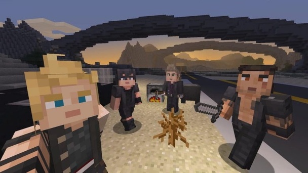 The Minecraft Final Fantasy XV Skin Pack Turns the Beautiful Boys into Blocky Boys