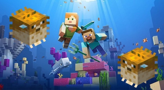 Minecraft’s Update Aquatic Adds Unexpected Pufferfish Trap