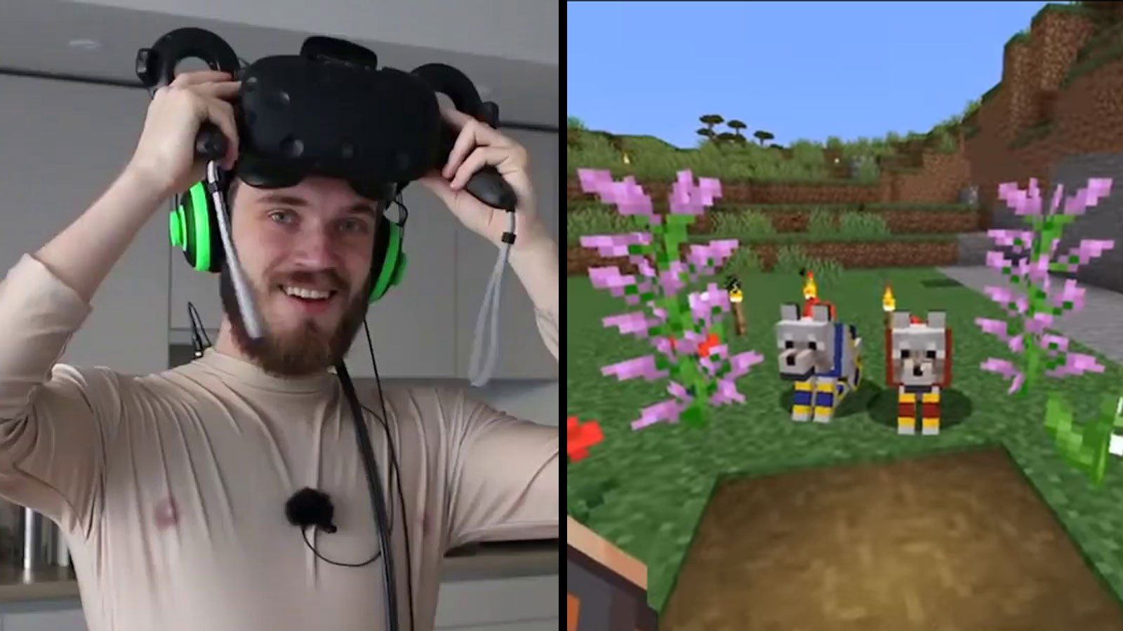 PewDiePie mindblown after experiencing Minecraft in VR | Stone  Marshall-Author