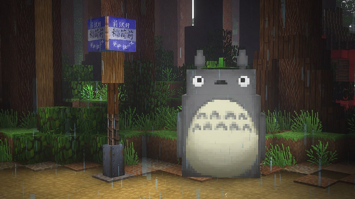 My Neighbor Totoro Has Been Recreated In Minecraft Stone Marshall Author