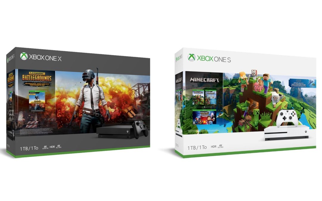 MICROSOFT ANNOUNCES XBOX ONE PUBG AND MINECRAFT CONSOLE BUNDLES